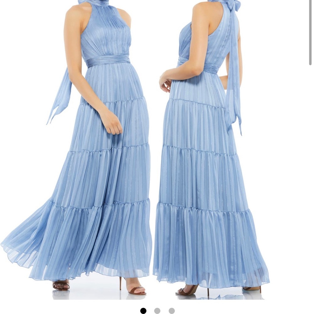 Light blue halter gown